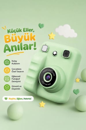 Dijital Fotoğraf Makineleri Çocuk Termal Resim Kağıt Baskılı Yazıcı Kamera Video Makinesi A29 Yeşil