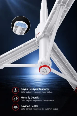 Tripod Çok Amaçlı Kumandalı 1.77M Selfie Çubuğu TT01 Beyaz