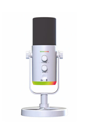 Torima YU7 Beyaz USB/XLR Çift Çıkışlı Podcast, Vokal Kaydı, Oyun İçin Dinamik Mikrofon