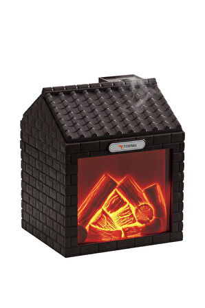 TORIMA H9 Koyu Kahve Şömine Efektli 200ml Sessiz Ultrasonik House Hava Nemlendirici