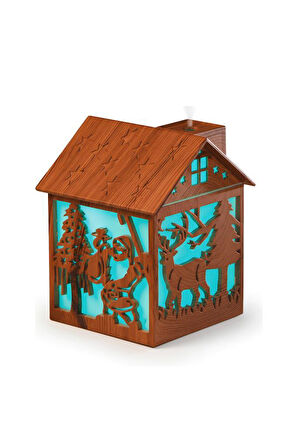 Torima H14 Açık Kahverengi Yılbaşı Temalı Ahşap Görünümlü 240ml Hava Nemlendirici Buhar Makinesi