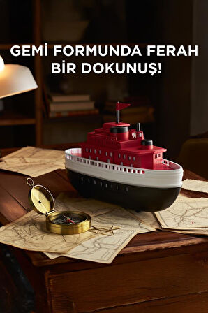 Torima H18 Boat Tasarım Ultrasonik Hava Nemlendirici ve Renkli LED 300 ml Aroma Difüzör