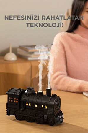 Torima H21 Siyah Tren Tasarım Ultrasonik Hava Nemlendirici ve Renkli LED 300 ml Aroma Difüzör