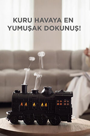 Torima H21 Siyah Tren Tasarım Ultrasonik Hava Nemlendirici ve Renkli LED 300 ml Aroma Difüzör