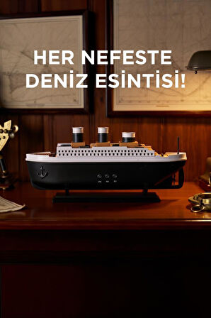 Torima H22 Siyah Gemi Tasarım Ultrasonik Hava Nemlendirici Kumandalı Ledli 250 ml Aroma Difüzör