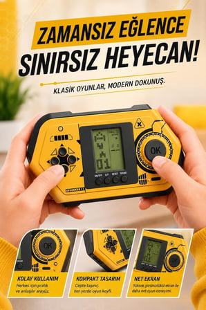 Oyun Kolu Atari Joystick Tetris Gameboy GC015 Sarı