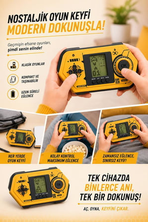 Oyun Kolu Atari Joystick Tetris Gameboy GC015 Sarı