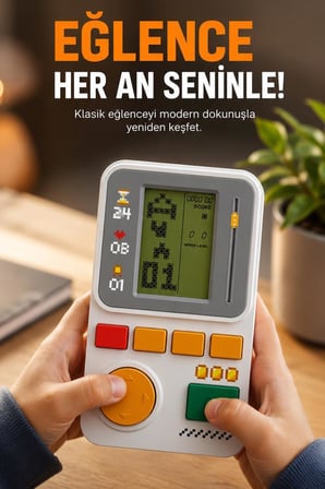 Oyun Kolu Atari Joystick Tetris Gameboy GC017 Beyaz