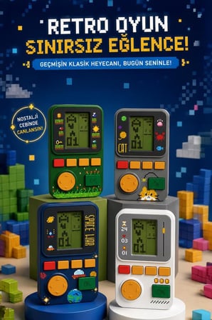 Oyun Kolu Atari Joystick Tetris Gameboy GC017 Lacivert