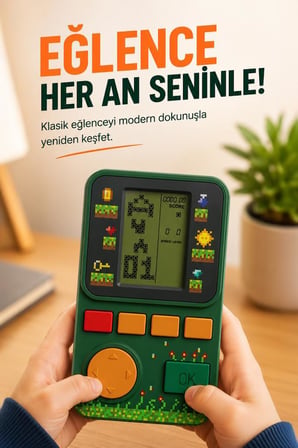 Oyun Kolu Atari Joystick Tetris Gameboy GC017 Yeşil