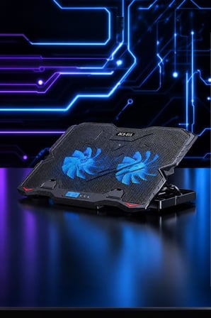 Laptop Soğutucu Ayarlanabilir Dizüstü Bilgisayar Soğutma Fanı CF08 Siyah