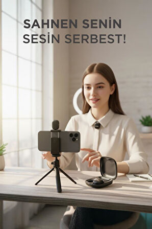 Torima WM-02 Siyah AI Destekli ANC Gürültü Önleyici Şarj Kutulu Kablosuz Yaka Mikrofonu