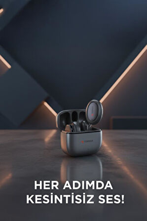 Torima WM-03 Siyah AI Destekli Gürültü Azaltma Şarj Kutulu Kablosuz Yaka Mikrofonu 