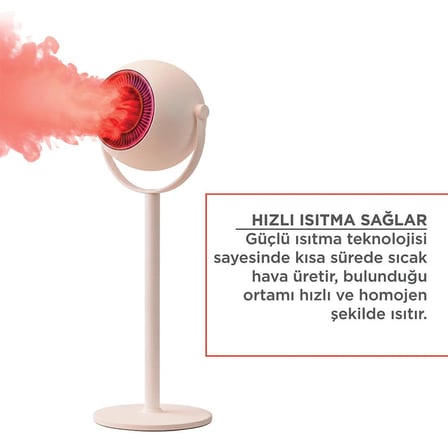 Torima Ayaklı Isıtıcı Fan 800W Sessiz Çalışma Hızlı Isıtma Aşırı Isınma Koruma HT101 Beyaz