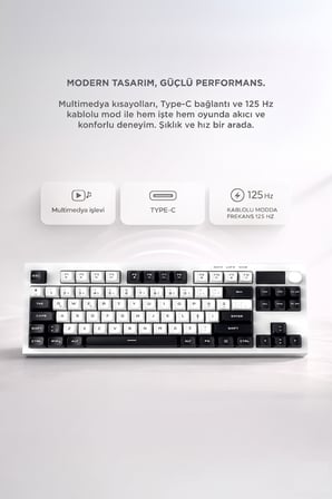 Kablolu Klavye Rgb Işıklı Sessiz Q Klavye TK12 