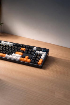 Oyuncu Klavyesi Rgb Işıklı Dijital Ekranlı 3 Modlu Mekanik Hisli Kablosuz Klavye TK14 