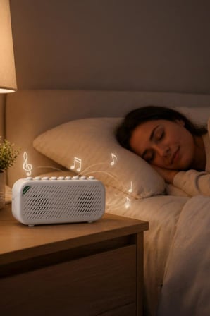 Bluetooth Hoparlör Uyku Destekleyici Doğa Sesli Şarjlı Speaker D93 Beyaz