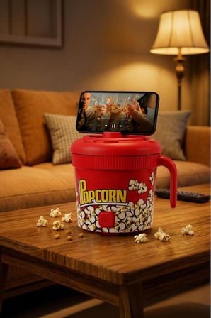 Mısır Patlatma Makinesi Ev Tipi Popcorn Makinesi Yağ ve Tuzla Kullanabilir TPM02 Kırmızı
