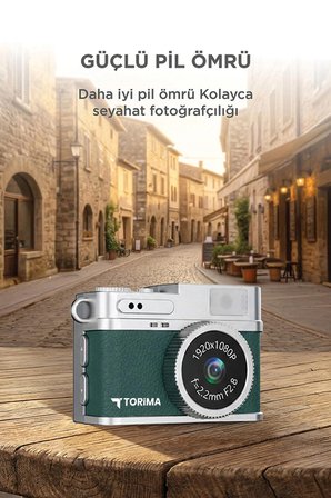 Mini Dijital Kamera Selfie Video Vlog Kamerası Mini Anahtarlık 1080P CMR35 Açık Yeşil