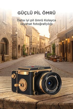 Vintage Dijital Kamera Selfie Video Vlog Kamerası Fotoğraf Makinesi CMR48 Siyah