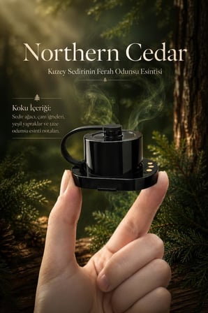 Araç İçi Aroma Difüzörü TCF20 Northern Cedar Yedek Koku Kartuşu (TCF01 Uyumludur)