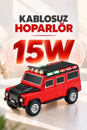Torima Bluetooth Hoparlör Araba Tasarımlı TWS 15W USB Speaker D95 Kırmızı