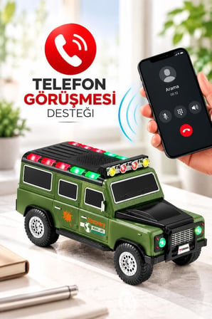 Torima Bluetooth Hoparlör Araba Tasarımlı TWS 15W USB Speaker D95 Yeşil