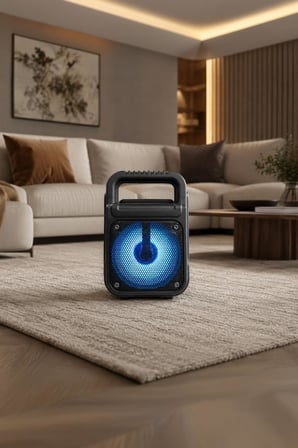 Bluetooth Hoparlör Rgb Işıklı Kablosuz Speaker GTS-1362 Siyah