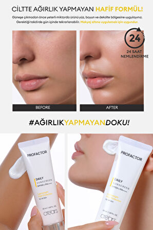 Günlük Kullanıma Uygun Hafif Dokulu Güneş Kremi Cre'ars Profactor Daily Sunscreen