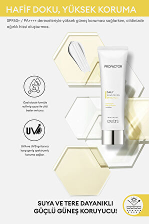 Günlük Kullanıma Uygun Hafif Dokulu Güneş Kremi Cre'ars Profactor Daily Sunscreen