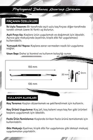 Çift Taraflı Kaş Fırçası Cre'Ars Dual Ended Brow Brush #101