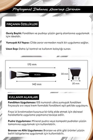 Fondöten Fırçası Cre'Ars Foundation Brush #105