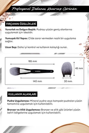 Konik Pudra Fırçası Cre'Ars Powder Brush #107