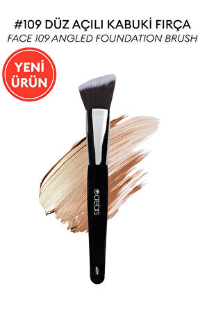 Düz Açılı Kabuki Fırça Cre'Ars Angled Foundation Brush #109