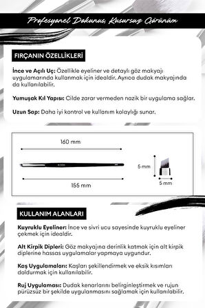 Açılı Eyeliner Fırçası Cre'Ars Detailed Liner Brush #113