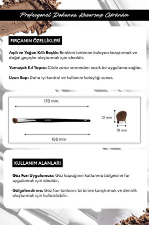 Açılı Far Karıştırma Fırçası Cre'Ars Eye Contour Brush #118