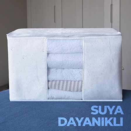 CutyHome Ok Home Ev Tekstil Pencereli Beyaz Hurç-3'lü Set