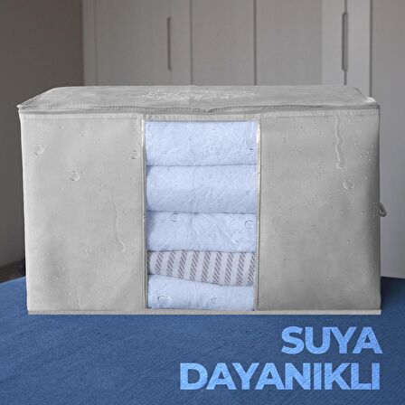 CutyHome OkHome Ev Tekstil Pencereli Gri Hurç-3'lü Set