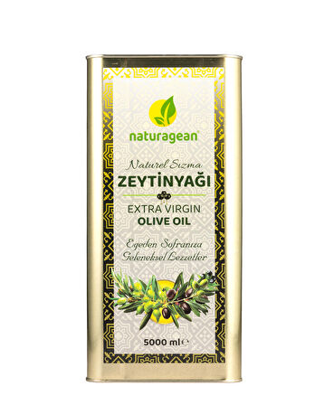 naturagean Olgun Hasat Naturel Sızma Zeytinyağı 5000 ml Dikdörtgen Teneke