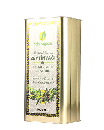 naturagean Olgun Hasat Naturel Sızma Zeytinyağı 5000 ml Dikdörtgen Teneke