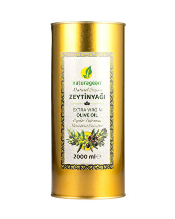 naturagean Olgun Hasat Naturel Sızma Zeytinyağı 2000 ml Silindir Teneke