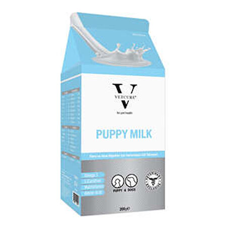 Vetcure Puppy Milk Yavru ve Anne Köpek İçin Tamamlayıcı Süt Tozu Takviyesi 200 gr