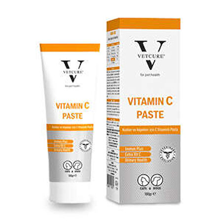 Vetcure Vitamin C  Kedi ve Köpek C Vitamini Desteği Paste 100 gr