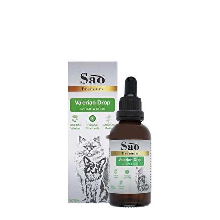 SAO Valerian Drop Kedi Ve Köpekler İçin Sakinleştirici Damla 50 ML