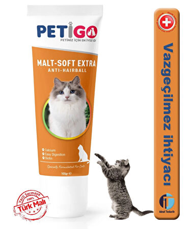 - Kediler İçin Tüy Yumağı Önleyici Malt Macunu  - 100ml  Soft / Anti-HearBall Paste