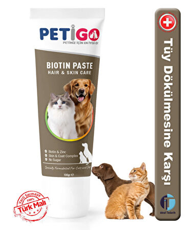 - Kedi ve Köpekler İçin Tüy Yumağı Önleyici Malt Macunu  - 100ml Tüy ve Deri Bakımı / Biotin Paste 