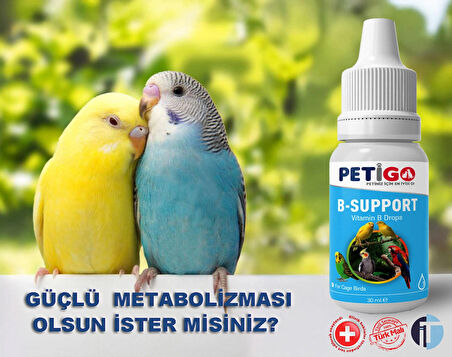 - Kafes Kuşları için Vitaminler / Mineraller - 30ml B Vitamini  ( B-Support )