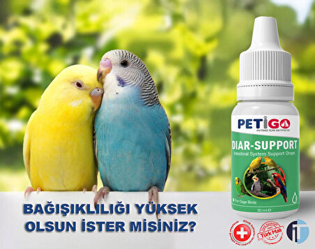 - Kafes Kuşları için Vitaminler / Mineraller - 30ml Demir / Çinko  ( Diar Support )