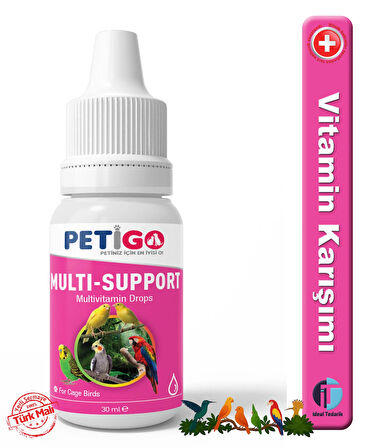 - Kafes Kuşları için Vitaminler / Mineraller - 30ml Multi Vitamin ( Multi-Support )