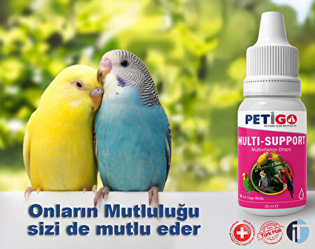 - Kafes Kuşları için Vitaminler / Mineraller - 30ml Multi Vitamin ( Multi-Support )